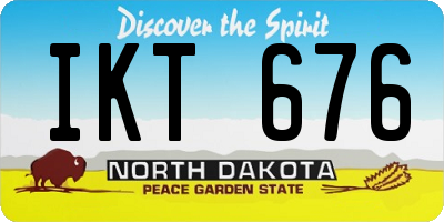 ND license plate IKT676
