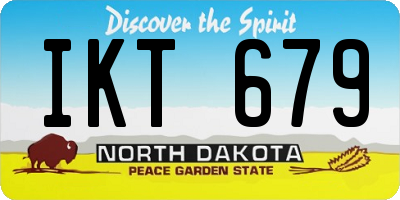 ND license plate IKT679