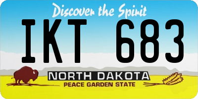 ND license plate IKT683