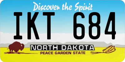 ND license plate IKT684