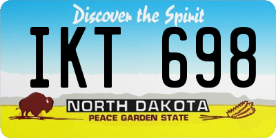 ND license plate IKT698