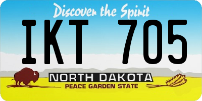 ND license plate IKT705