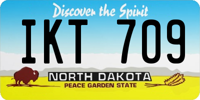 ND license plate IKT709