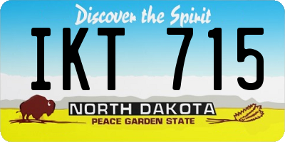 ND license plate IKT715