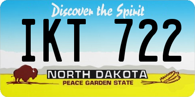ND license plate IKT722