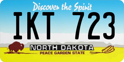 ND license plate IKT723