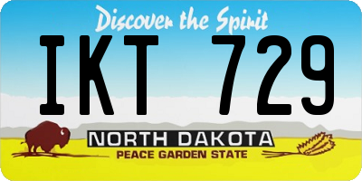 ND license plate IKT729