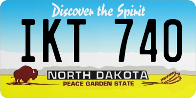 ND license plate IKT740