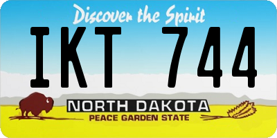 ND license plate IKT744