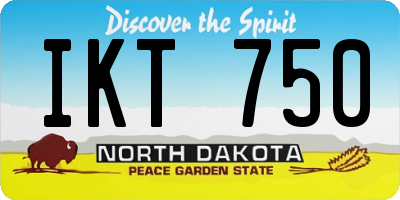 ND license plate IKT750