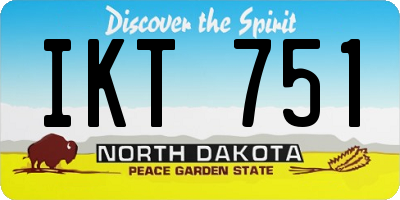 ND license plate IKT751