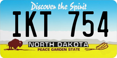 ND license plate IKT754