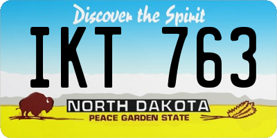ND license plate IKT763