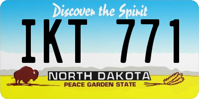 ND license plate IKT771