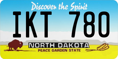 ND license plate IKT780