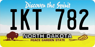 ND license plate IKT782