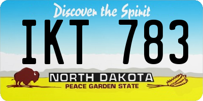 ND license plate IKT783