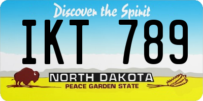 ND license plate IKT789