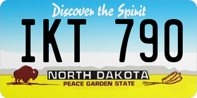 ND license plate IKT790
