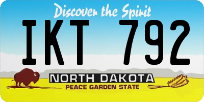 ND license plate IKT792