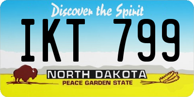 ND license plate IKT799