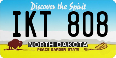 ND license plate IKT808