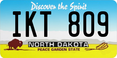ND license plate IKT809