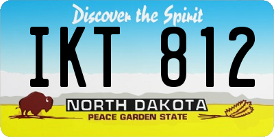 ND license plate IKT812