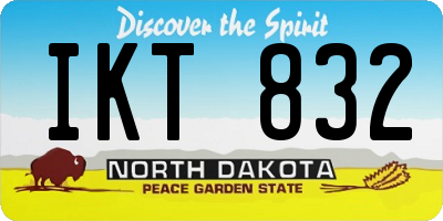 ND license plate IKT832