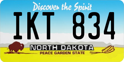 ND license plate IKT834