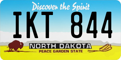 ND license plate IKT844