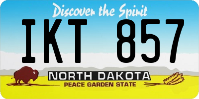 ND license plate IKT857