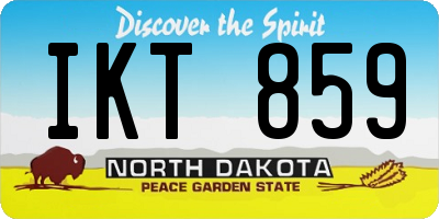 ND license plate IKT859