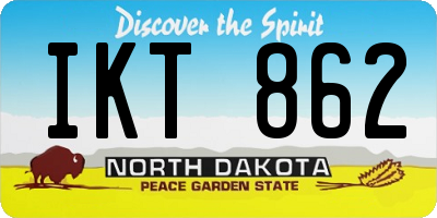 ND license plate IKT862
