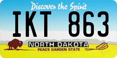 ND license plate IKT863