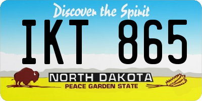 ND license plate IKT865