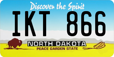 ND license plate IKT866