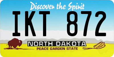 ND license plate IKT872