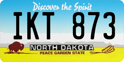 ND license plate IKT873