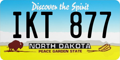 ND license plate IKT877