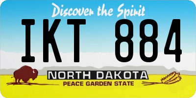 ND license plate IKT884
