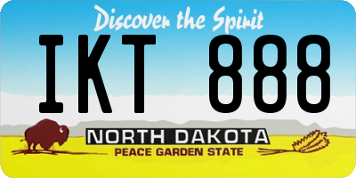 ND license plate IKT888