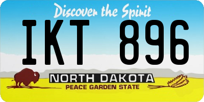 ND license plate IKT896