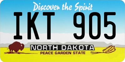 ND license plate IKT905