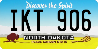 ND license plate IKT906