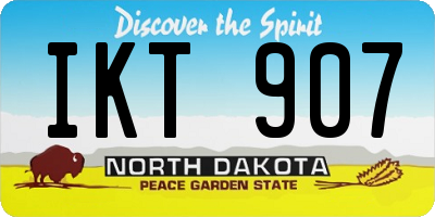 ND license plate IKT907