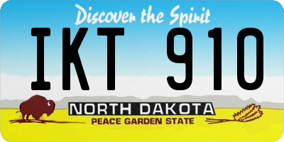ND license plate IKT910