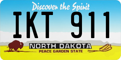 ND license plate IKT911