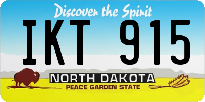 ND license plate IKT915
