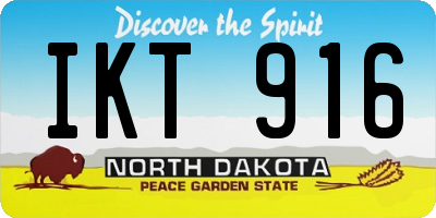 ND license plate IKT916